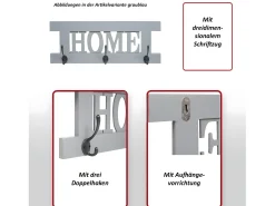 Perchero de pared MCW-C60 Home Shabby look, blanco, shabby