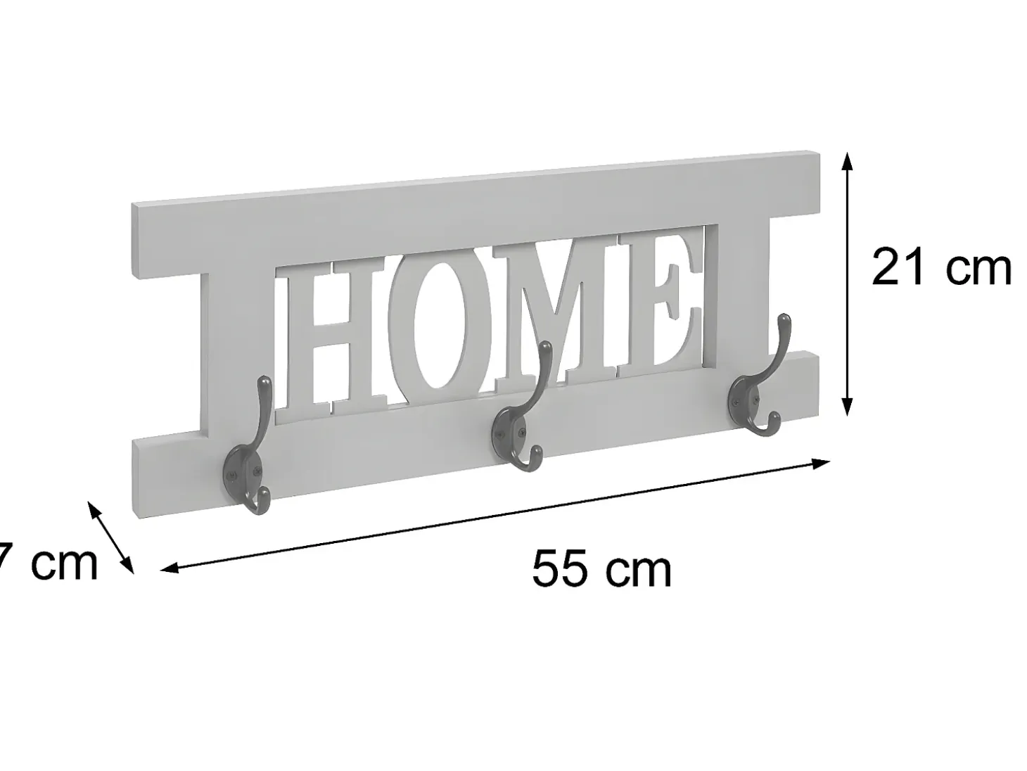 Perchero de pared MCW-C60 Home Shabby look, blanco, shabby