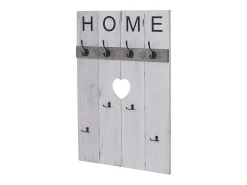 Perchero de pared MCW-C89 Home Shabby-Look, blanco, desgastado