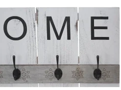 Perchero de pared MCW-C89 Home Shabby-Look, blanco, desgastado