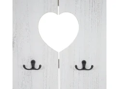 Perchero de pared MCW-C89 Home Shabby-Look, blanco, desgastado