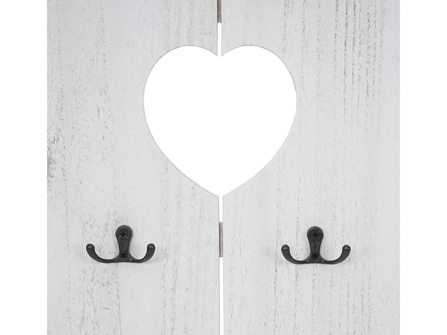 Perchero de pared MCW-C89 Home Shabby-Look, blanco, desgastado