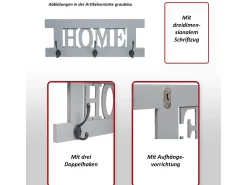 Perchero de pared MCW-C60 Home Shabby look, marrón, shabby