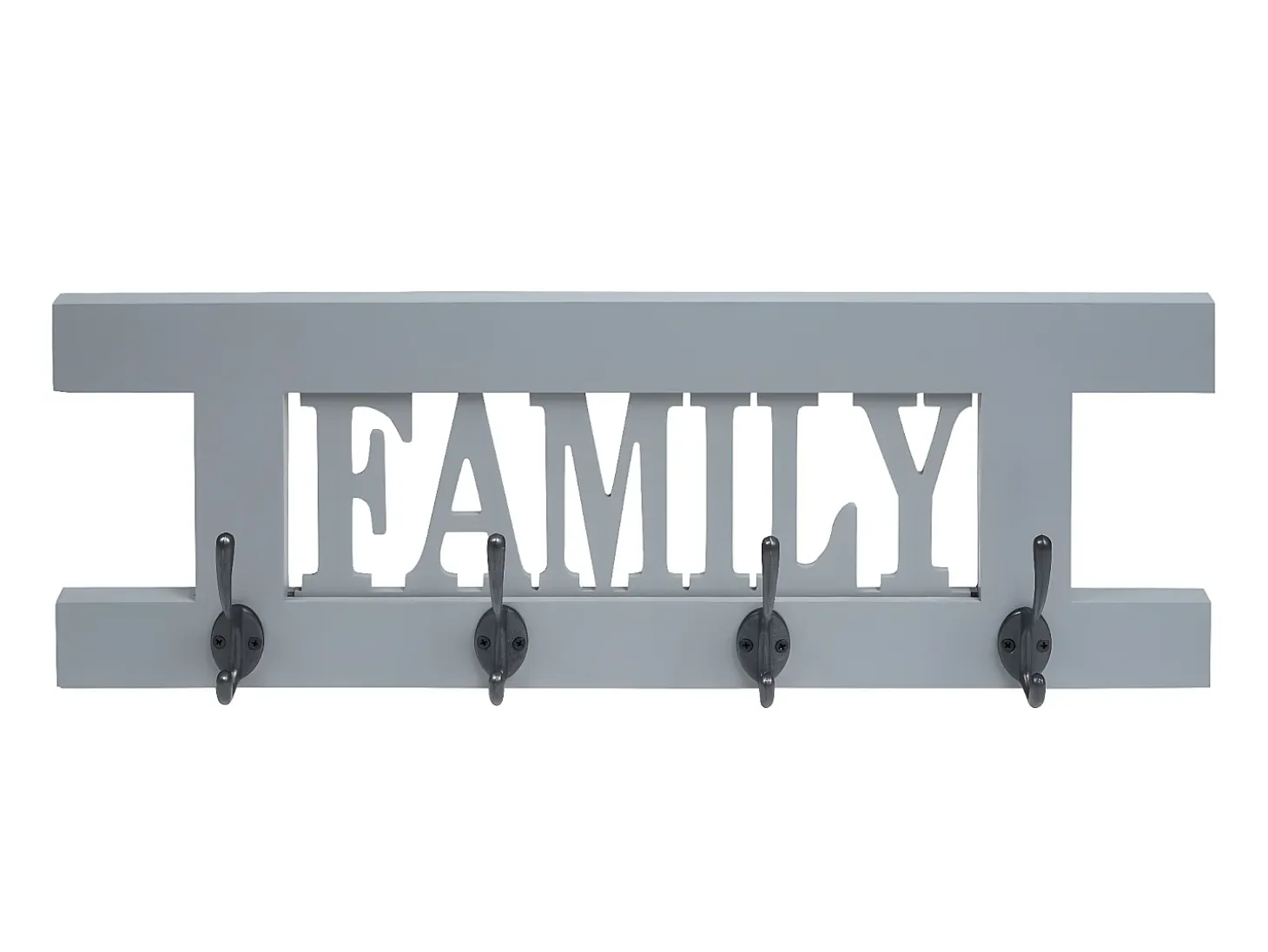 Perchero de pared MCW-C60 Shabby (2 piezas), gris-azul