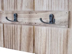 Perchero de pared MCW-C89 Welcome Shabby, marrón natural
