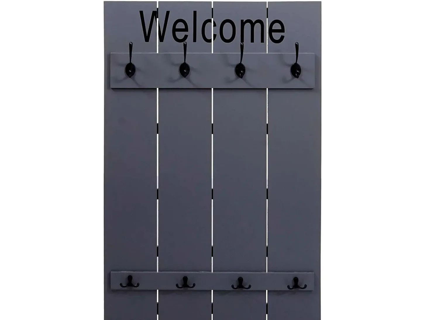 Perchero de pared MCW-C89 Welcome Shabby, gris-azul