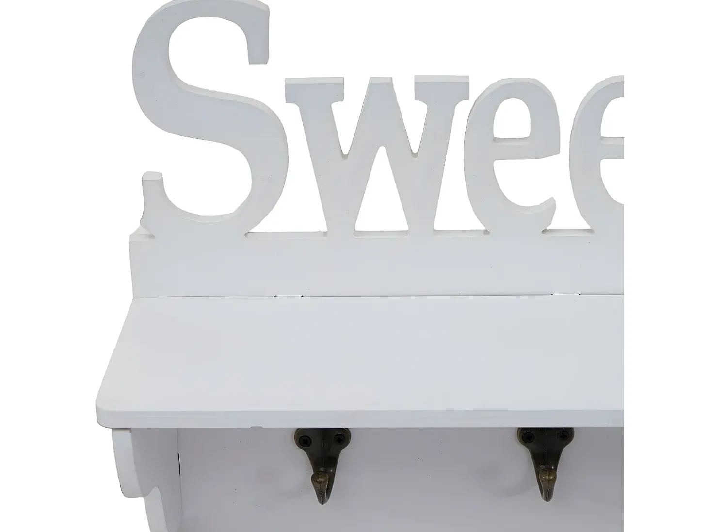 Perchero de pared MCW-D41 Sweet Home 4 ganchos, blanco