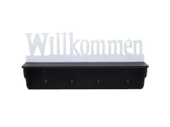 Perchero de pared MCW-D41 Welcome 4 ganchos, blanco/negro