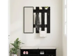 Perchero de pared Roble Negro 100 x 10 x 100 cm