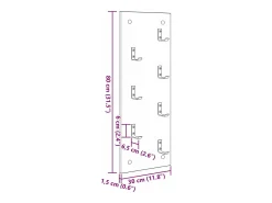 Perchero de pared Roble Sonoma 30 x 1,5 x 80 cm