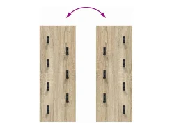 Perchero de pared Roble Sonoma 30 x 1,5 x 80 cm