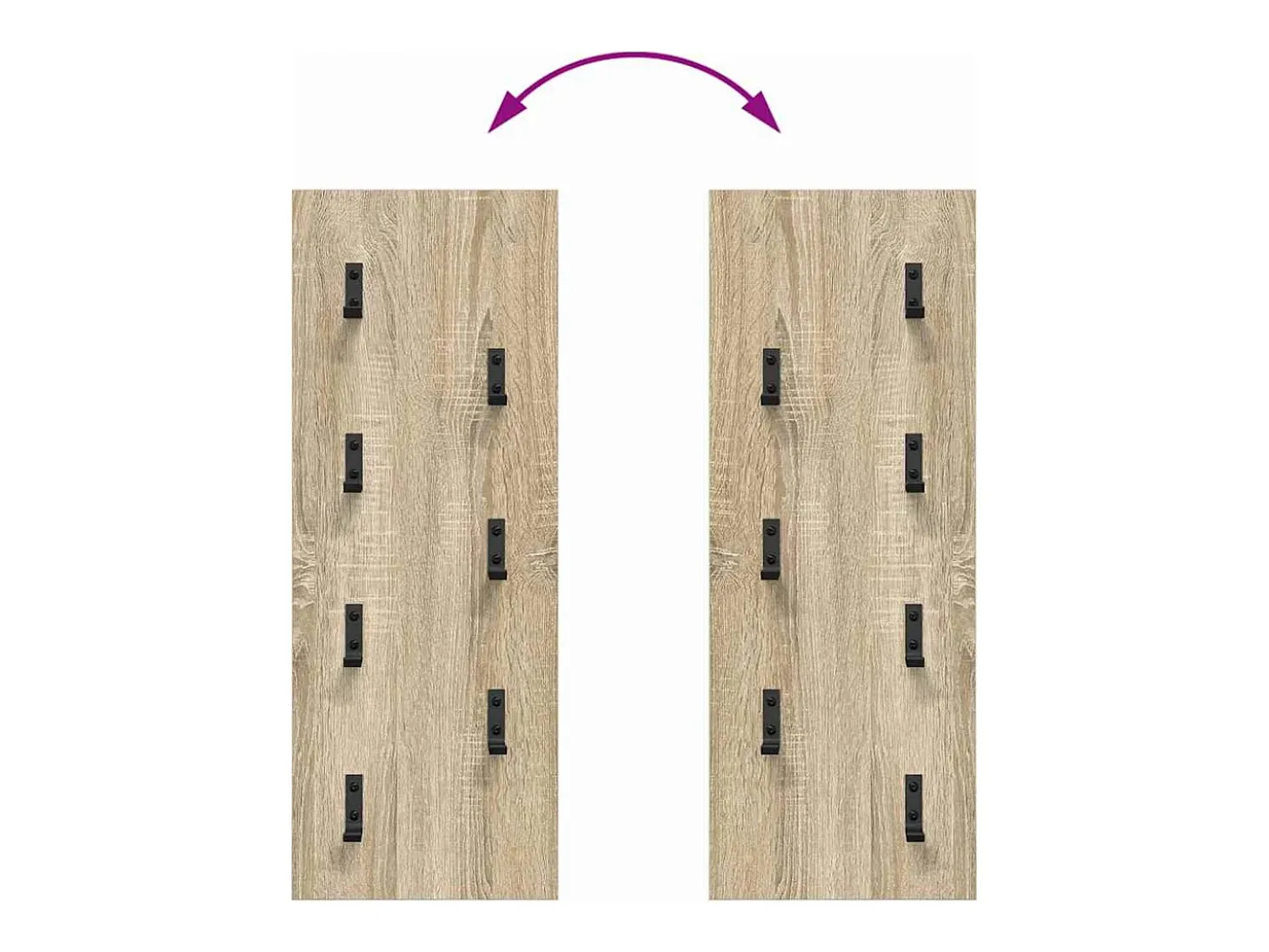 Perchero de pared Roble Sonoma 30 x 1,5 x 80 cm