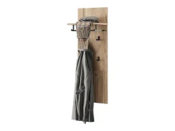 Perchero de pared roble vikingo 43x27x120 eliza