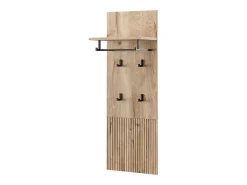 Perchero de pared roble vikingo 43x27x120 eliza