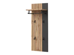 Perchero de pared roble wotan 43x26.6x110 amber