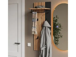 Perchero de pared roble wotan 43x26.6x110 amber