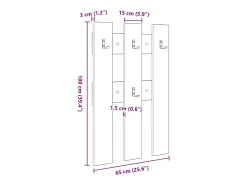 Perchero de pared Sonoma gris 65 x 3 x 100 cm