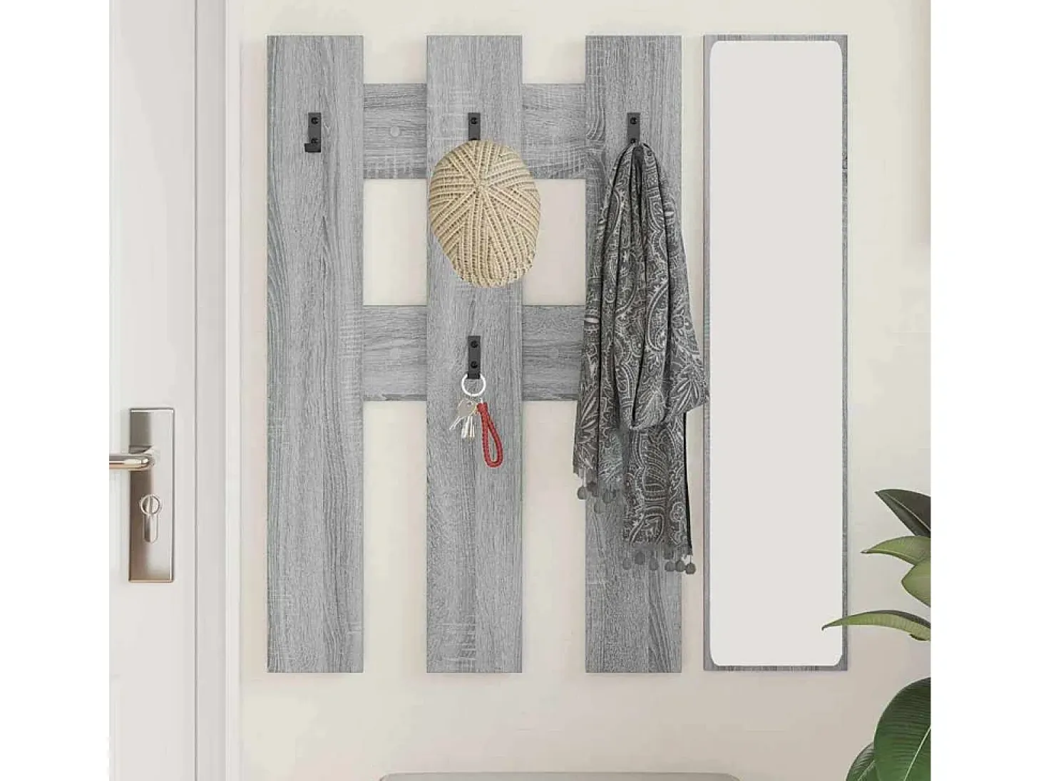 Perchero de pared Sonoma gris 65 x 3 x 100 cm