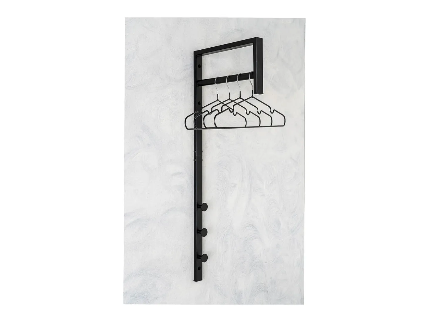 Perchero de Pared Trento, Negro, 30x3x82 cm, Kendra Home