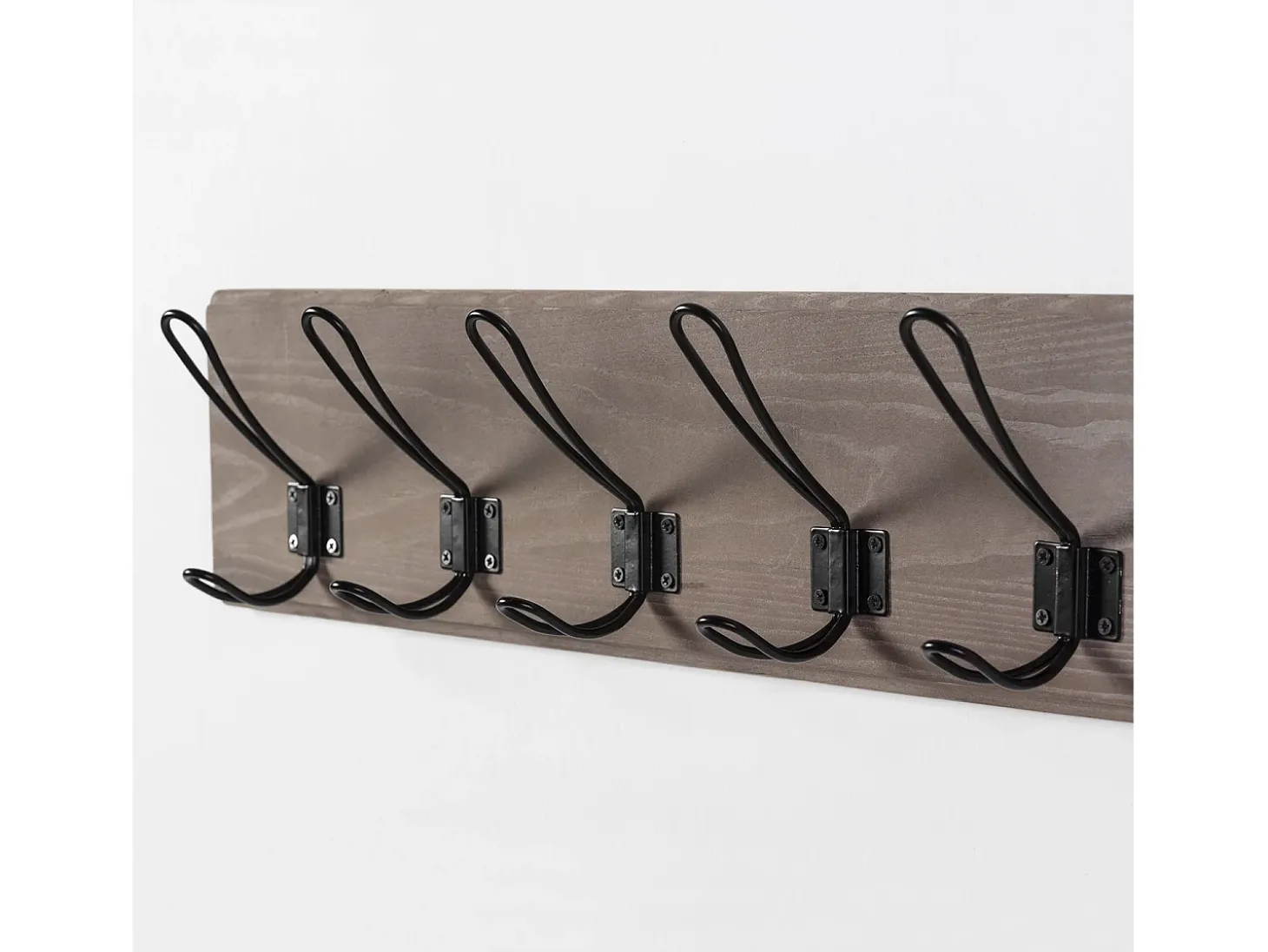Perchero de pared Xica de madera gris