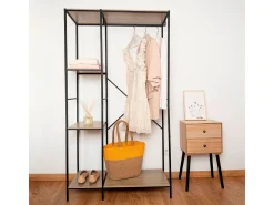 Perchero de pie MOA Vinthera diseño industrial negro 160 cm