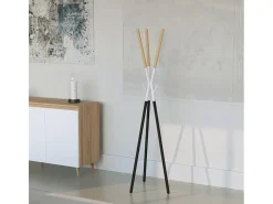Perchero de pie moderno de estilo escandinavo madera metal Pakart