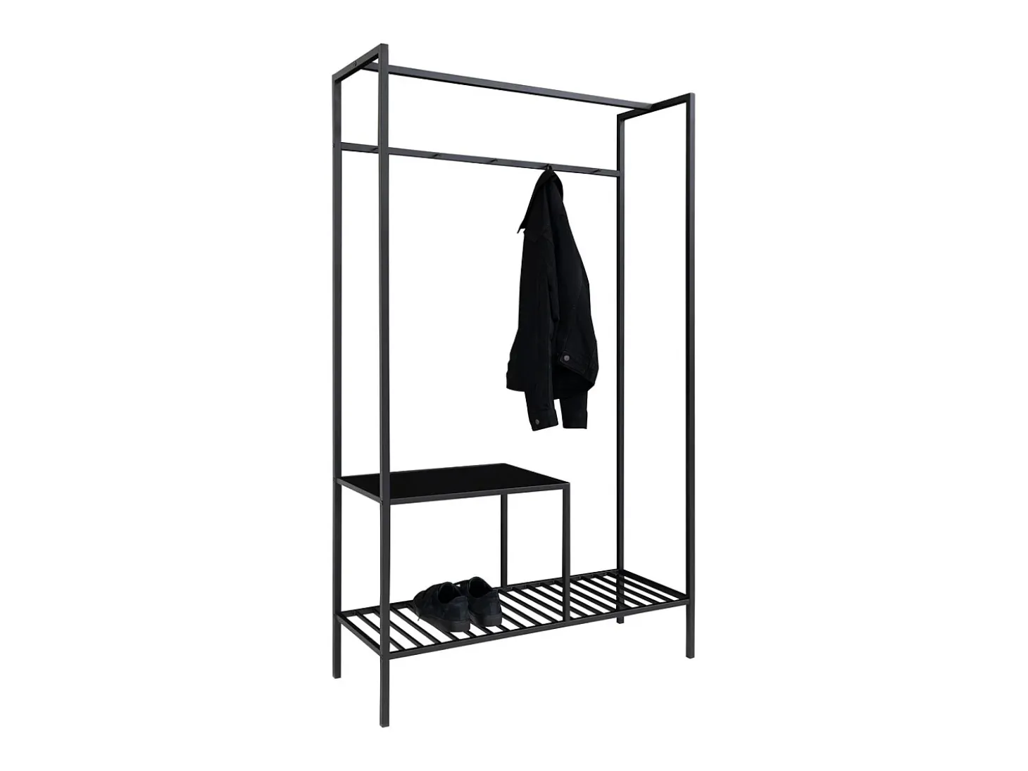 Perchero de Suelo Vita, Negro, 38x101x170 cm, Kendra Home