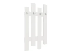 Perchero de varilla con listones, Blanco, 100 x 60 cm