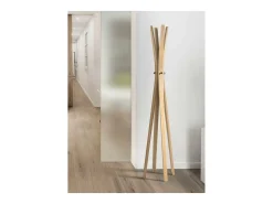 Perchero mod. 455 acabado lacado natural, 182cm(alto) 42cm(ancho) 42cm(largo)