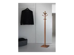 Perchero mod. 407 acabado lacado mogano, 170 cm(alto)35 cm(ancho)35 cm(largo)