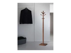 Perchero mod. 410 acabado lacado nogal, 170 cm(alto)35 cm(ancho)35 cm(largo)