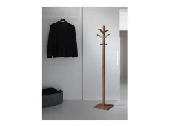 Perchero mod. 410 acabado lacado nogal, 170 cm(alto)35 cm(ancho)35 cm(largo)