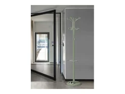 Perchero mod. 421 con paragüero herrajes en cromo satinado lacado verde, 180 cm(alto)37 c