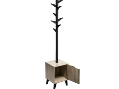 Perchero Pie N'Modul 8 Varillas con Puerta Roble/Negro 35x159 cm