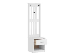 Perchero SANDNES blanco 45x40x159,5 cm madera maciza de pino