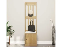 Perchero SANDNES 45x40x159,5 cm madera maciza de pino