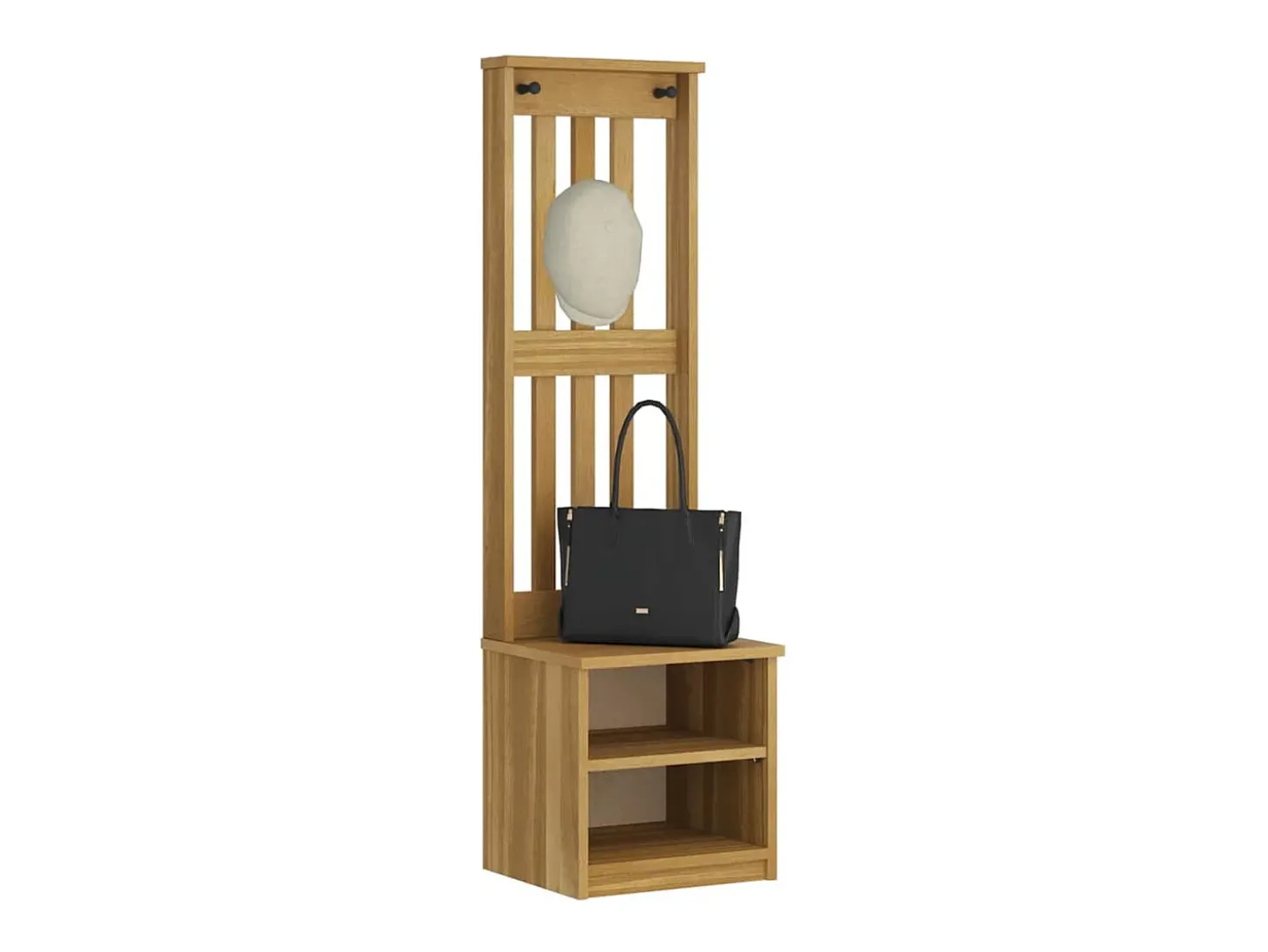 Perchero SANDNES 45x40x159,5 cm madera maciza de pino