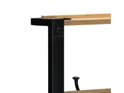 Perchero 80x40x190 cm madera maciza de mango en bruto
