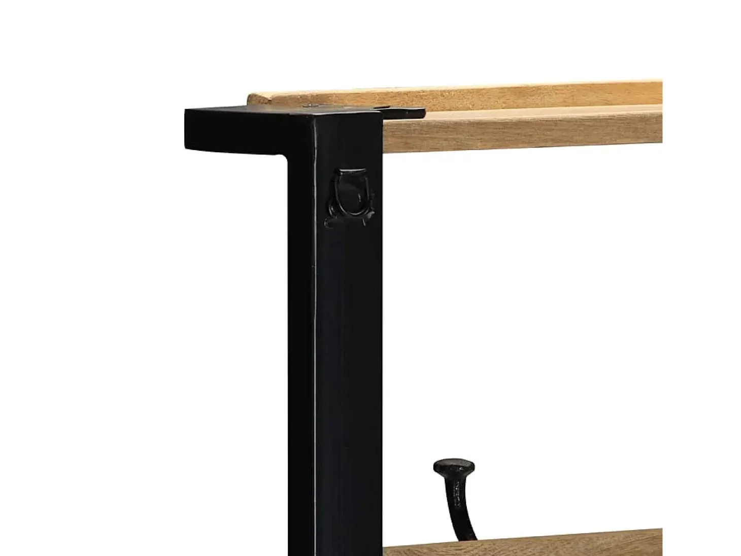 Perchero 80x40x190 cm madera maciza de mango en bruto