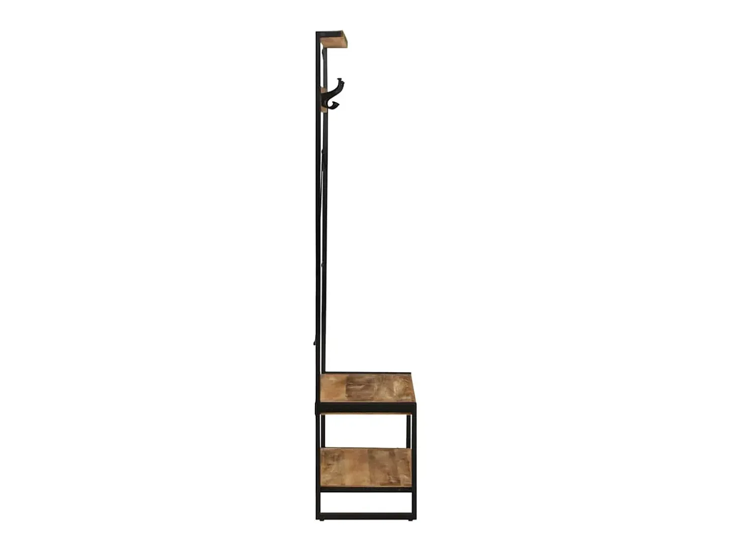 Perchero 80x40x190 cm madera maciza de mango en bruto