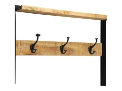 Perchero 80x40x190 cm madera maciza de mango en bruto