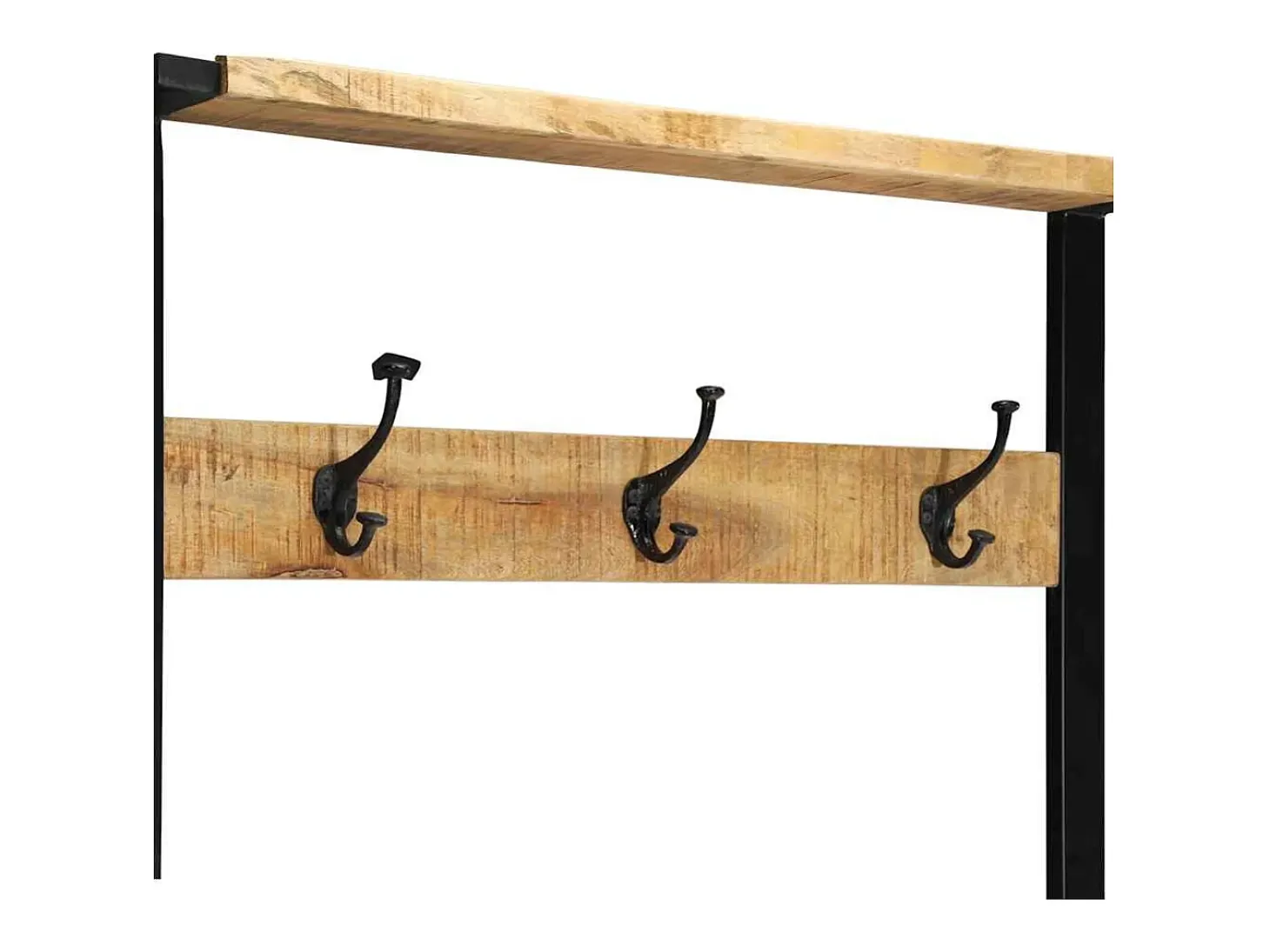 Perchero 80x40x190 cm madera maciza de mango en bruto