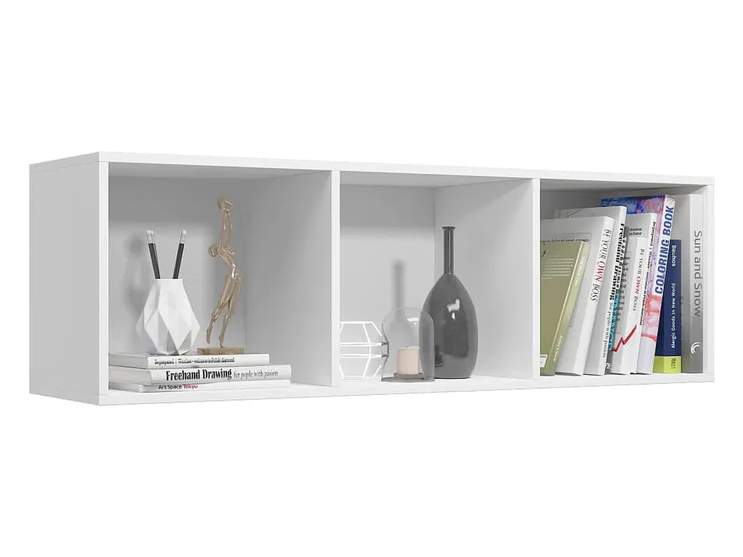Pieter Estantería de libros/mueble TV madera contrachapada 36x30x114cm
