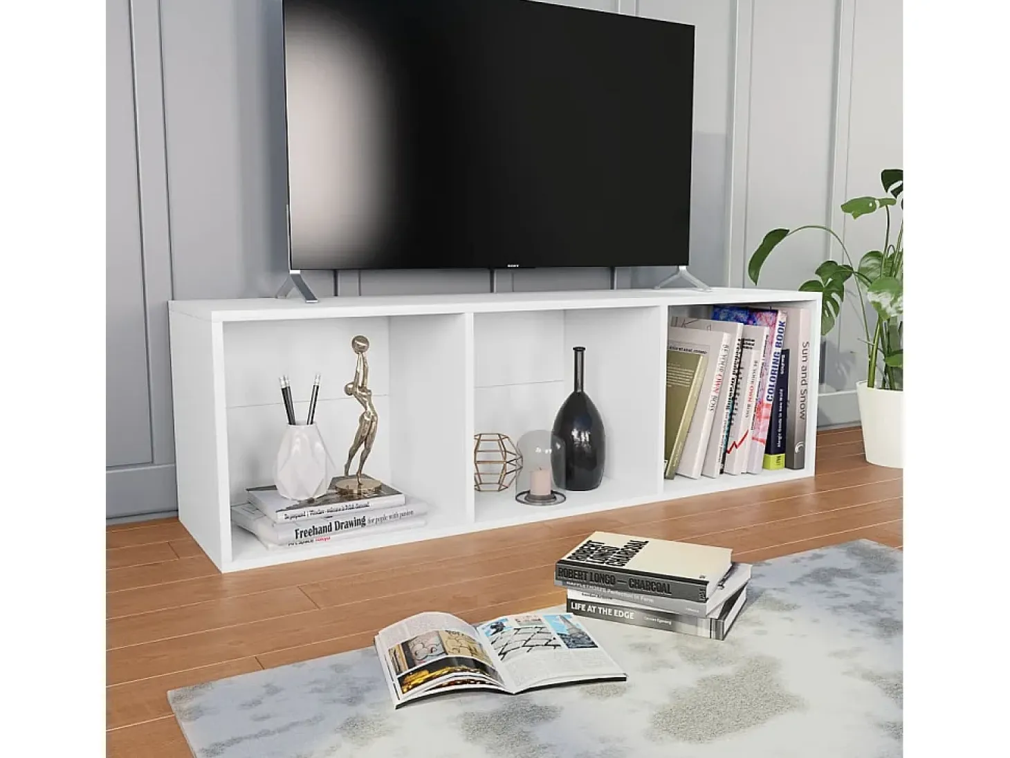 Pieter Estantería de libros/mueble TV madera contrachapada 36x30x114cm