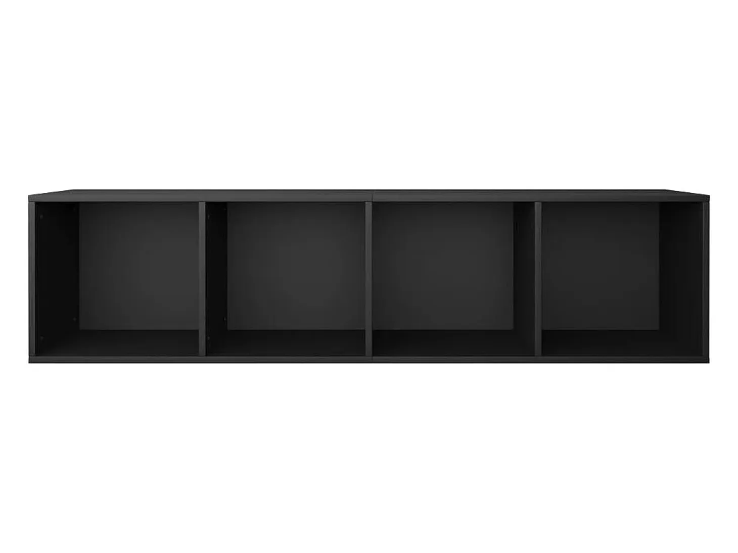 Pieter Estantería libros/mueble TV contrachapada negro 36x30x143 cm