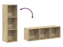Pieter Estantería libros/mueble TV contrachapada roble 36x30x114 cm
