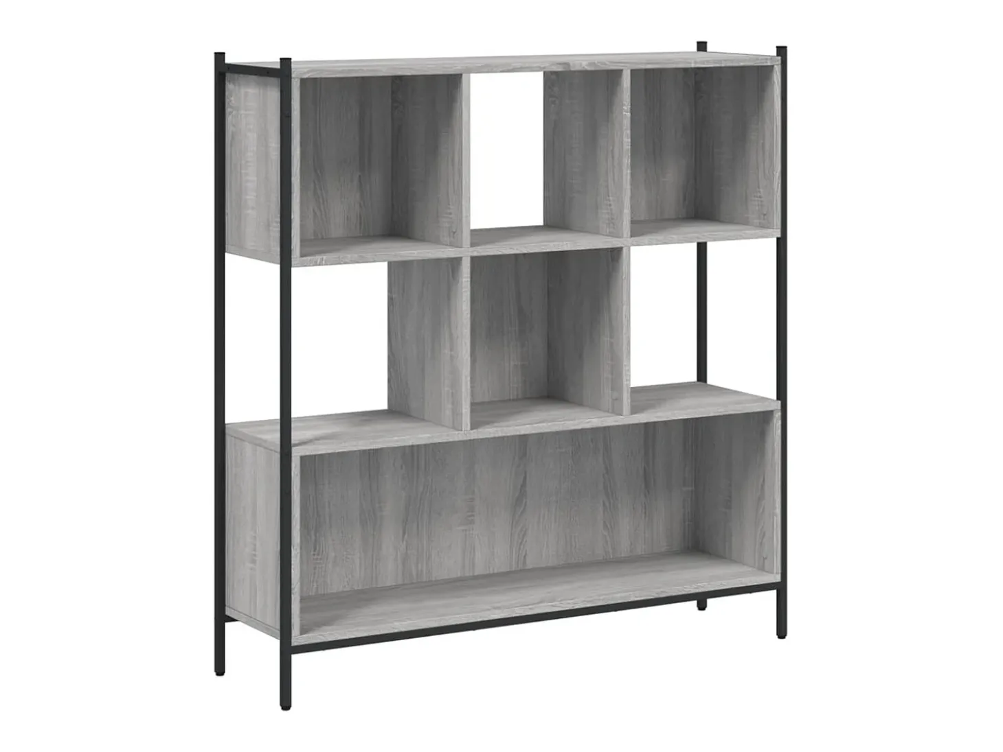 Épinay-sur-Seine Estantería madera de ingeniería gris Sonoma 102x28x172 cm