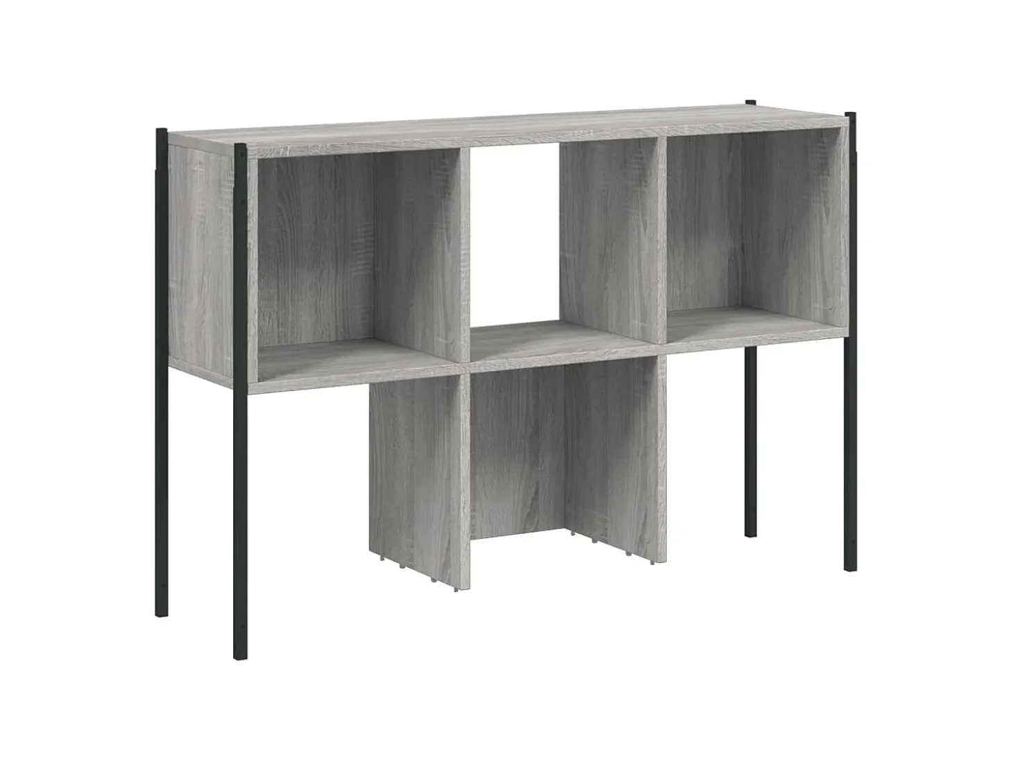 Épinay-sur-Seine Estantería madera de ingeniería gris Sonoma 102x28x172 cm