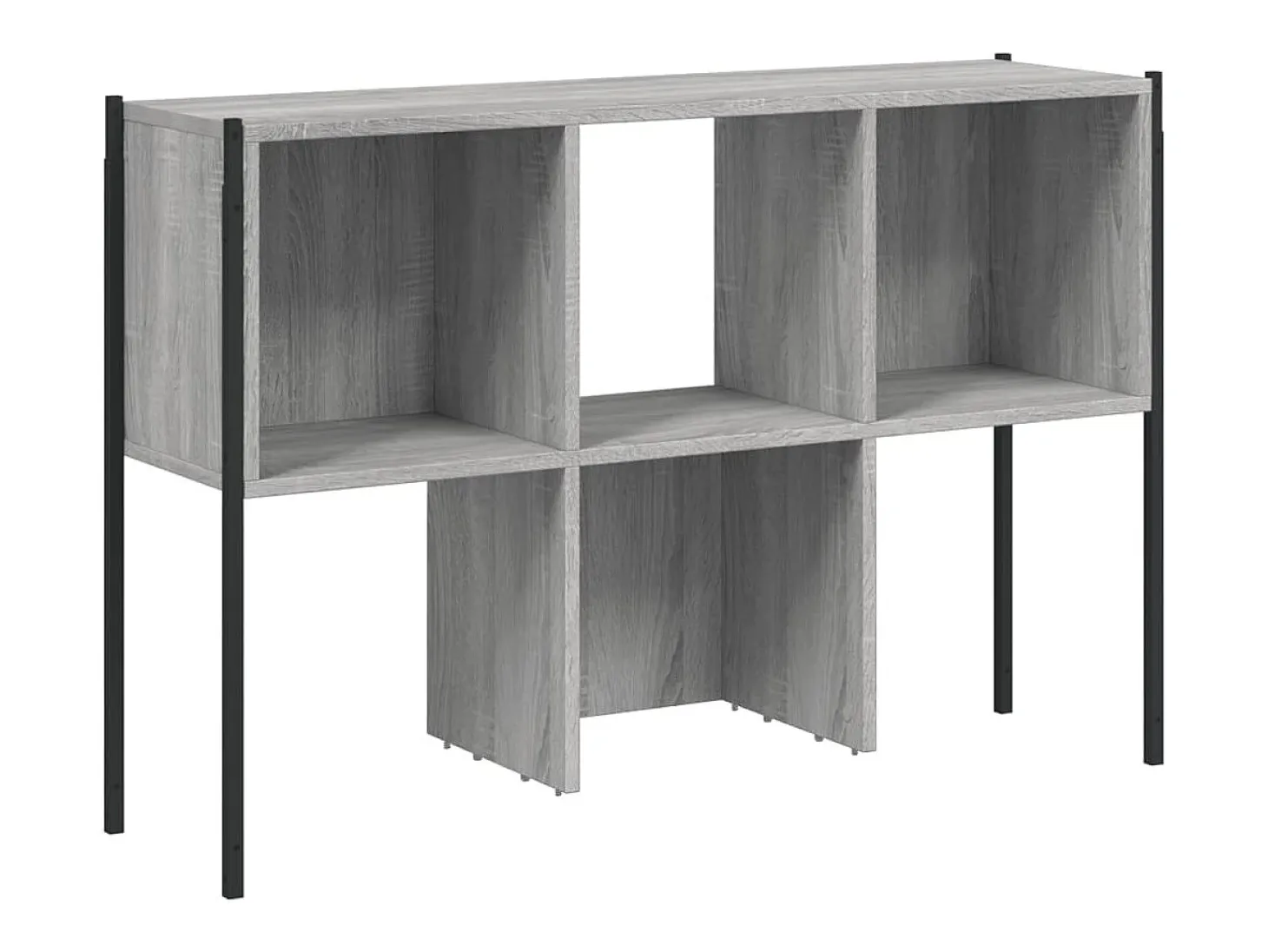 Épinay-sur-Seine Estantería madera de ingeniería gris Sonoma 102x28x172 cm