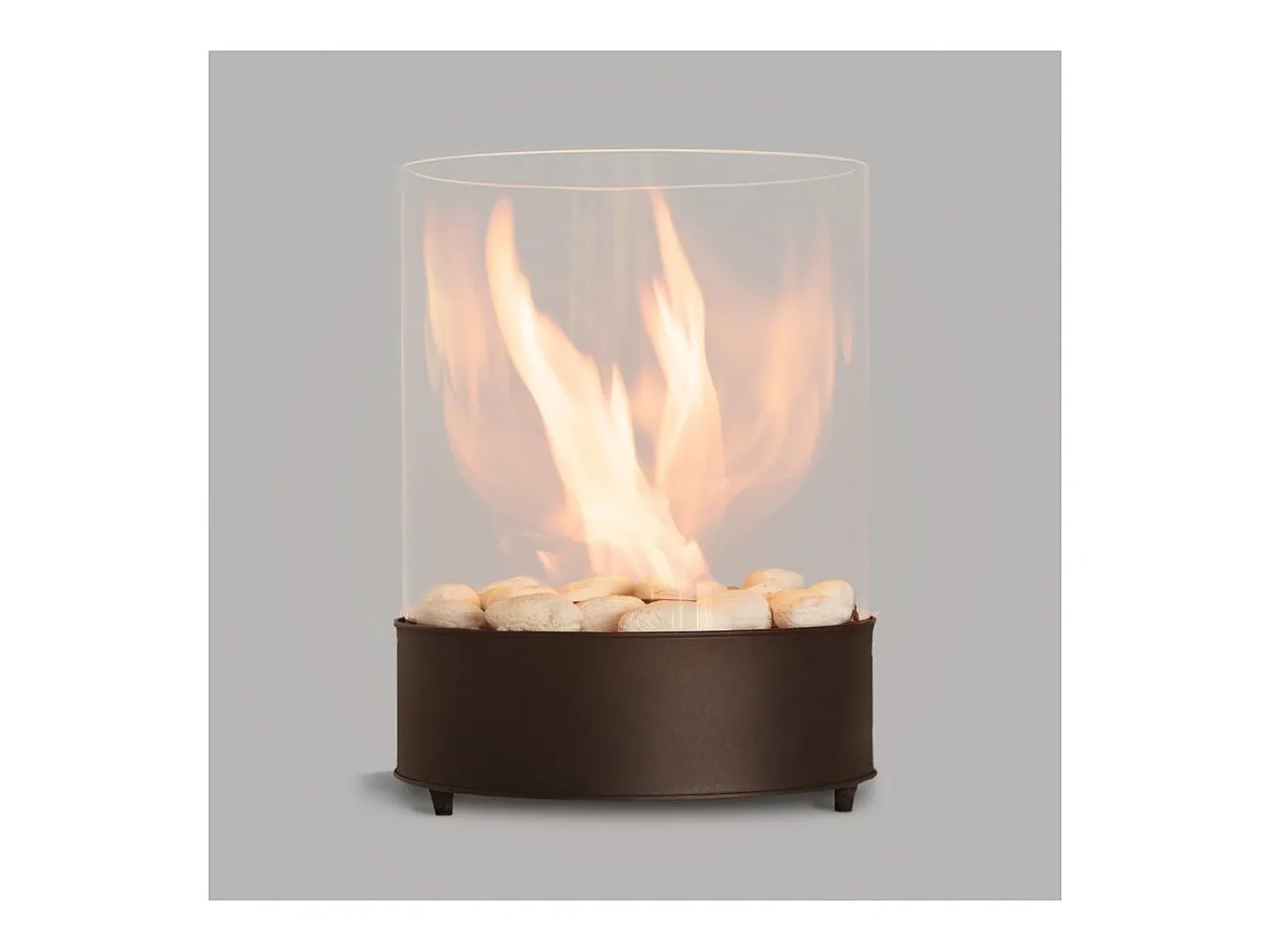 Planika - Chimenea de bioetanol de sobremesa Chantico Glassfire Chimenea de bioetanol portátil con tecnología Commerce, vidrio cilíndrico